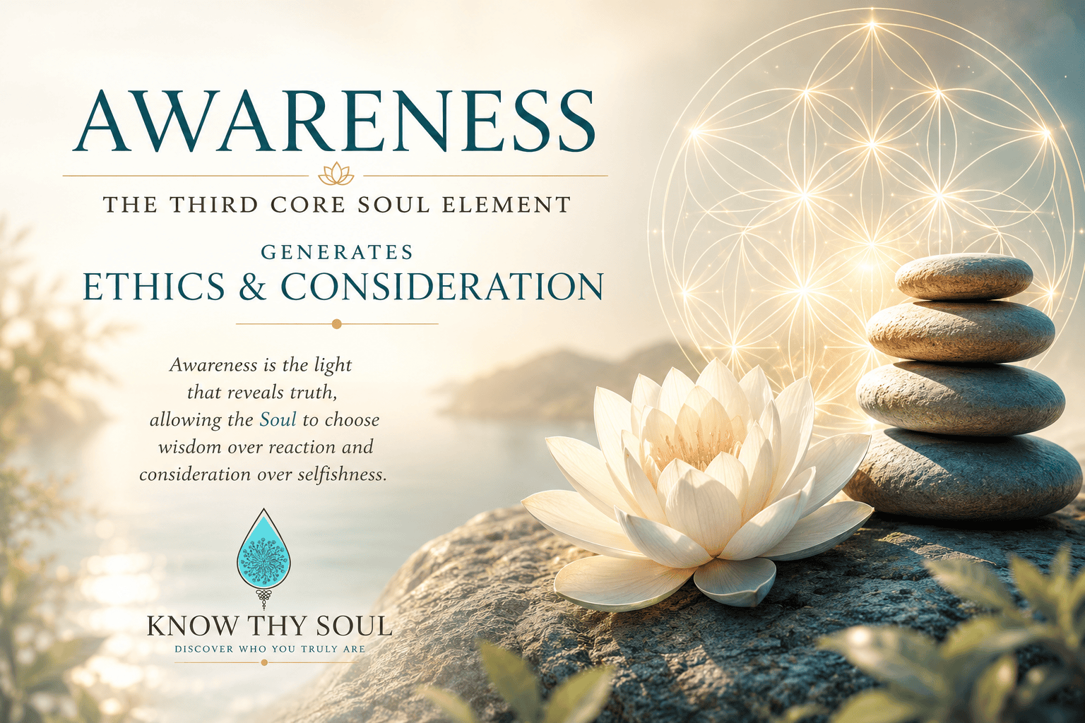 Awareness generates Ethics and Consideration